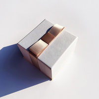 Boîtes cadeaux en carton recyclé personnalisées avec logo imprimé à la main, couvercle et base en papier, pour cosmétiques et bijoux