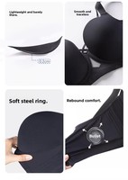 Soutien-gorge sexy pour femmes grandes tailles, à bonnets moulés sans couture, avec bretelles croisées style cage, coupe cœur, ailes lissantes, réglable, 34-44, 5 couleurs