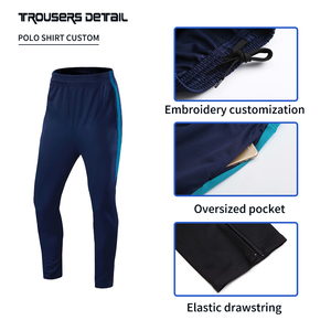 Grosir kustom logo unisex tracksuit kosong jalur sepak bola setelan musim gugur kasual ritsleting jaket dan celana pria - Product Image 4