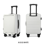 Equipaje de Apertura frontal moderno y elegante de nuevo diseño con ganchos de carrito de aluminio Compartimentos interiores Estuche de mano de gama alta para aerolíneas