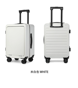 New Design <strong>Elegant</strong> Modern Front Opening Luggage with Aluminum <strong>Trolley</strong> Hooks Interior Compartments Airline High-end Carry on Case - Product Image 6