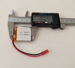 충전식 리튬 이온 리튬 폴리머 리포 503434 3.7V 550mAh 보호 리튬 폴리머 배터리 - Product Image 4