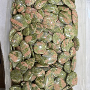 Suministro directo de fábrica, cabujón de piedra Unakite, cuarzo de piedras preciosas sueltas de corte redondo ovalado Natural para uso multiusos - Product Image 5