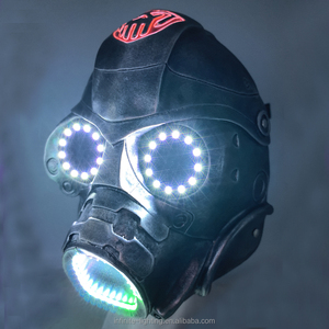 Último Modelo de Máscara LED, Máscara de Fantasma de <span class=keywords><strong>Resident</strong></span> <span class=keywords><strong>Evil</strong></span> 3 para Halloween, Disfraz de Personaje de Terror, Máscara Facial Protectora Antivirus de Resina - Product Image 3