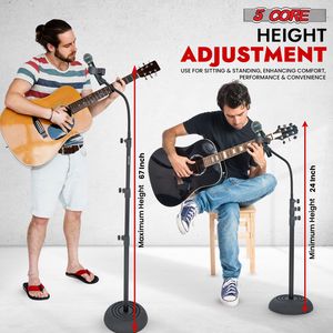 Soporte de micrófono de cuello de cisne desmontable de alta resistencia MS RBP 3T GSE 2 uds soportes de micrófono ajustables de altura de piso para canto de escenario de estudio - Product Image 4