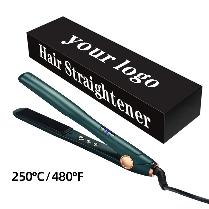 Piastra per capelli professionale 480 gradi all'ingrosso in titanio piatte personalizzate Private Label piastra per capelli