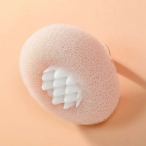 Japanese Bath Ball <b>Exfoliating</b> Tool Beige Polyester Body Scrubber For Women - Product Image 1