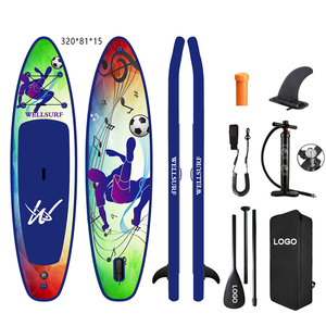 กระดานพายแบบเป่าลมขนาด 10'6 ฟุต (320 ซม.) สำหรับกีฬาทางน้ำ รุ่น Full Printing Board สีสันสดใส พร้อมพาย - Product Image 3