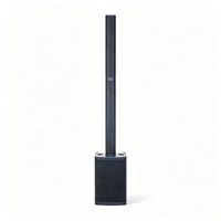 Sistema de Altavoces de Columna Activos Integrados de 500W con Unidades de 8x3 Pulgadas, Madera Contrachapada de Abedul, Poliurea, BT 5.2 TWS, Diseño Delgado, Negro Mate