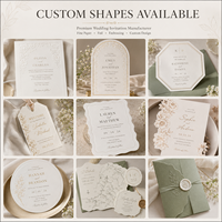 Invitaciones de Boda Personalizadas con Grabado en Relieve, Venta al Por Mayor, Entrega Rápida para Empresas