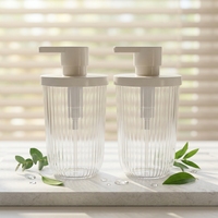 Ensemble de salle de bain style nordique en gros – Distributeur de savon liquide pour douche, bouteille durable à large ouverture, facile à remplir pour shampoing et lotion