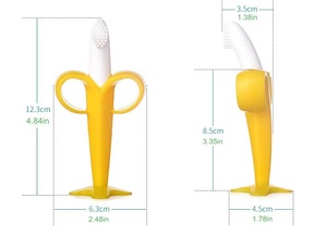 Chupete de silicona de alta calidad, sin bpa, plátano, cepillo de dientes, <span class=keywords><strong>mordedor</strong></span>, bolsa OPP - Product Image 3