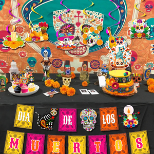 Nicro Diseño Original Fiesta Mexicana Suministros para fiestas Die <span class=keywords><strong>De</strong></span> <span class=keywords><strong>Los</strong></span> <span class=keywords><strong>Muertos</strong></span> Tema Banner Cake Toppers Set Día <span class=keywords><strong>de</strong></span> <span class=keywords><strong>los</strong></span> <span class=keywords><strong>muertos</strong></span> Decoración - Product Image 4
