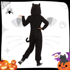 ชุดคอสเพลย์แมวดำแสนสบายสำหรับเด็กผู้หญิง พร้อมกระโปรง ชุดแฟนซีฮาโลวีน สไตล์อนิเมะ - Product Image 3