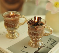 Handgefertigte Eiskaffee-Dessert Aromatherapie Sojawachs Duftkerzen mit Lebensmittel-Milchkaffee-Duft für Wohnraumdekoration