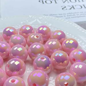 Jinzhi RTS acrylique 16m coloré éblouissant UV anti-rayures trou droit perles rondes bricolage accessoires perlés à la main - Product Image 6