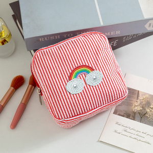 Cosmetic <strong>Bag</strong> Large Capacity Fluffy Khaki Customized <strong>Bags</strong> Elegent Premium Pets Rainbow <strong>Travel</strong> Cosmetics <strong>Organiser</strong> <strong>Bag</strong> - Product Image 5