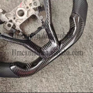 Volant de voiture en cuir perforé en fibre de carbone de qualité supérieure avec LED pour Honda Civic 11e génération - Product Image 2