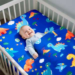 Colorful Dinosaur Baby <b>Bedding</b> Set Soft Comforter <b>Bed</b> Set Includes <b>Toddler</b> Pillowcase Crib Sheet Baby Quilt - Product Image 4