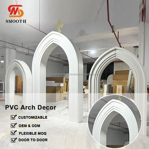 SMOOTH 3pcs PVC White <b>Arch</b> Backdrop Pvc <b>Balloon</b> <b>Arch</b> Stand Popular Marriage Event Photo Pvc Acrylic Backdrop - Product Image 3