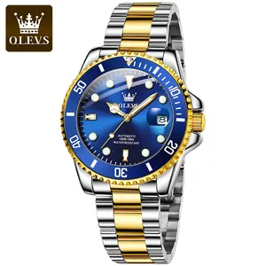 Olevs 6650 Top Brand Business Stainless Steel Reloj Hombre Automatic Watch Luxury Mechanical Watches Men Wrist