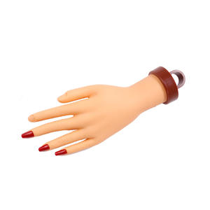 Main de pratique mobile en silicone pour <span class=keywords><strong>ongles</strong></span> en acrylique doigts flexibles fausses mains d'entraînement Nail Art peinture modèle de main - Product Image 5