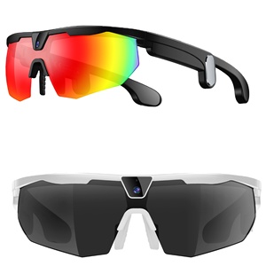Gafas Inteligentes con Cámara Única, Lente Roja Arcoíris, Marco Negro, para Deportes al Aire Libre - Product Image 1