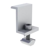 SOEASY – Pince d'extrémité pour panneau solaire, pince de bord pour module PV, pour rail de montage en aluminium, système de fixation au toit ou au sol, OEM