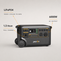 Station d'alimentation portable mobile 6000W 3840Wh avec batterie LiFePO4 et charge rapide en 1,3 heure, prise en charge des commandes en gros