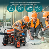 Générateur d'essence portable robuste 7 kW 7,3 kW 4 temps OHV 110 V 220 V monophasé avec démarrage à distance pour usage domestique et industriel 60 Hz DC