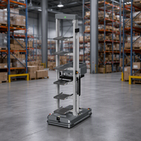 Robot mobile autonome (AMR) pour la logistique d'entrepôt, transfert de cartons, 3 niveaux, charge de 50 kg, navigation laser ±5 mm, M50J-F