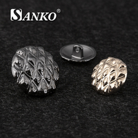 Boutons ronds texturés en alliage de zinc SANKO de luxe, écologiques, nickel noir, or rose, pour accessoires vestimentaires féminins