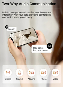 4L 투야 앱 제어 애완동물 용품 도매 인터랙티브 자동 동물 급식기 타이머 HD 카메라 스마트 고양이 사료 디스펜서 - Product Image 6