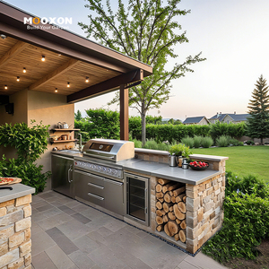 Outdoor-Küche mit LED-beleuchteten Knöpfen, herausnehmbarer Fettwanne und schnell aufheizendem Grill - Product Image 5