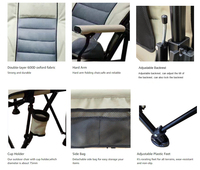 Nouvelle mise à niveau OEM dossier de luxe réglable portable inclinable chaises de plage pliantes extérieures pour la pêche et le camping avec repose-pieds