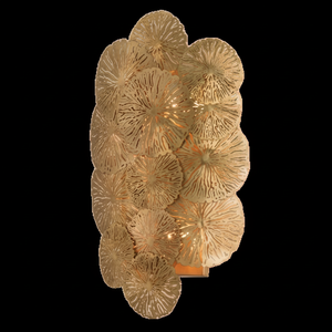 Antique Brass Perforated Disc Wall Lamp Vintage Look Easy to Install and Maintain Ideal for Bedside Lighting - Product Image 1