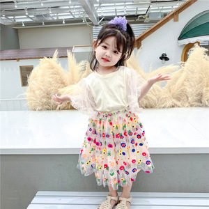 <b>Baby</b> Casual <b>Clothes</b> Kids Formal Clothing Girls <b>Rainbow</b> Colored Lace Dress With Lovely Design of Wholesale - Product Image 2