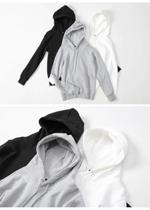 Sweat-shirts à capuche oversize streetwear hip-hop amples et unis pour hommes, sweats à capuche à col rond pour hommes - Product Image 5