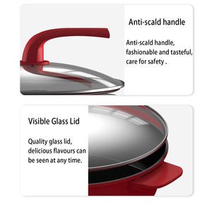 Olla Eléctrica con Vaporera de 6L, Revestimiento Antiadherente de PTFE, Tapa de Vidrio Templado - Cocina Eléctrica de Moda para Uso en Interiores - Product Image 5