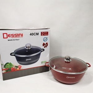 Dessini 21qt không dính Die đúc nấu ăn nồi 40cm cổ điển kết hợp Cookware Set với nắp thép không gỉ vật liệu kim loại - Product Image 6
