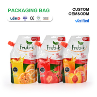 Pochette à bec verseur imprimée en gravure de qualité alimentaire avec bouchon, résistante à l'humidité, pour aliments pour bébés, purée de fruits, gelée, smoothies