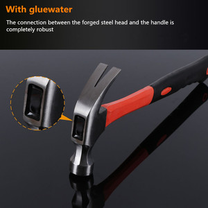 YTH Claw <strong>Hammer</strong> Forged Steel Stubby <strong>Tack</strong> <strong>Hammer</strong> with Shock Absorbing Leather Handle for Driving and Pulling Out Nails - Product Image 4