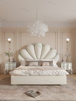 Meubles de salon classiques français antiques, cadre de lit blanc, lit de princesse, meubles royaux classiques italiens luxueux