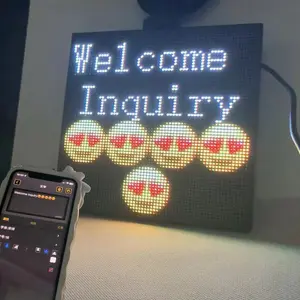 Kit layar tampilan fleksibel layar iklan elektronik portabel kata terang LED untuk pesan mobil