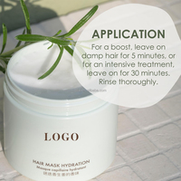 Masque capillaire Romarin Gingembre pour cheveux abîmés, secs et ternes, soin hydratant intensif, sans parabènes