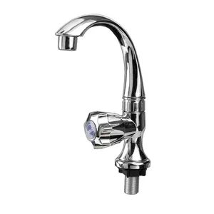New Design Factory Wholesale Electroplating Vertical Wall Faucet ABS Handle Sink Kitchen Faucet