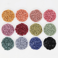 Bouton Vente en Gros Couleurs 6mm Mini Résine Quatre Yeux Coton Poupée Bébé Vêtements Accessoires Bébé Vêtements