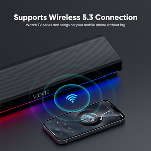 Altavoz Inalámbrico VIDVIE para Gaming con Woofer <span class=keywords><strong>de</strong></span> Bajos y Luces RGB Mágicas, Barra <span class=keywords><strong>de</strong></span> <span class=keywords><strong>Sonido</strong></span> Multimedia para Ordenador <span class=keywords><strong>de</strong></span> Sobremesa y Altavoces <span class=keywords><strong>de</strong></span> Rango Medio - Product Image 3