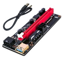 60CM 009S Riser 6Pin 4Pin PCI-E 1X à 16X Riser Card Extender PCI Express X16 Carte Graphique GPU Adaptateur en stock