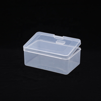 Boîte de rangement pliable à charnières en plastique PP recyclable pour aliments, pilules, cosmétiques, pierres précieuses, montres, boucles d'oreilles, bagues, emballage